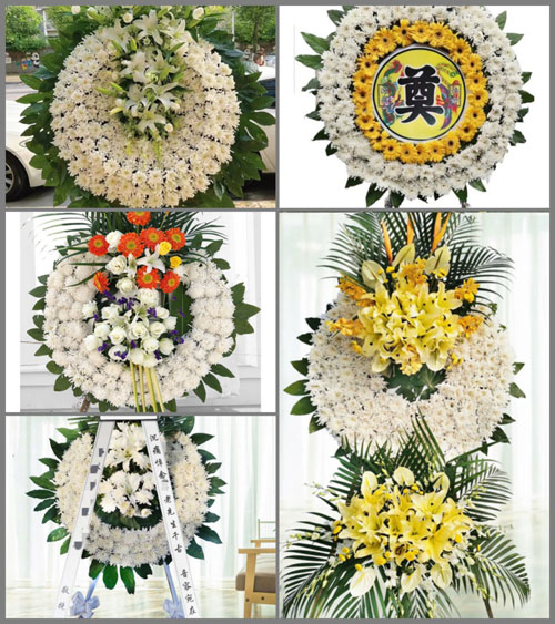 山东青岛胶州市里岔镇后朱陈沟村花圈速递