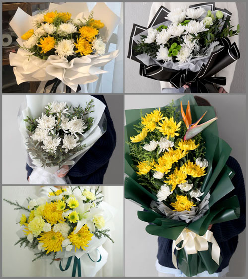 山东青岛胶州市里岔镇后朱陈沟村白事花束代送
